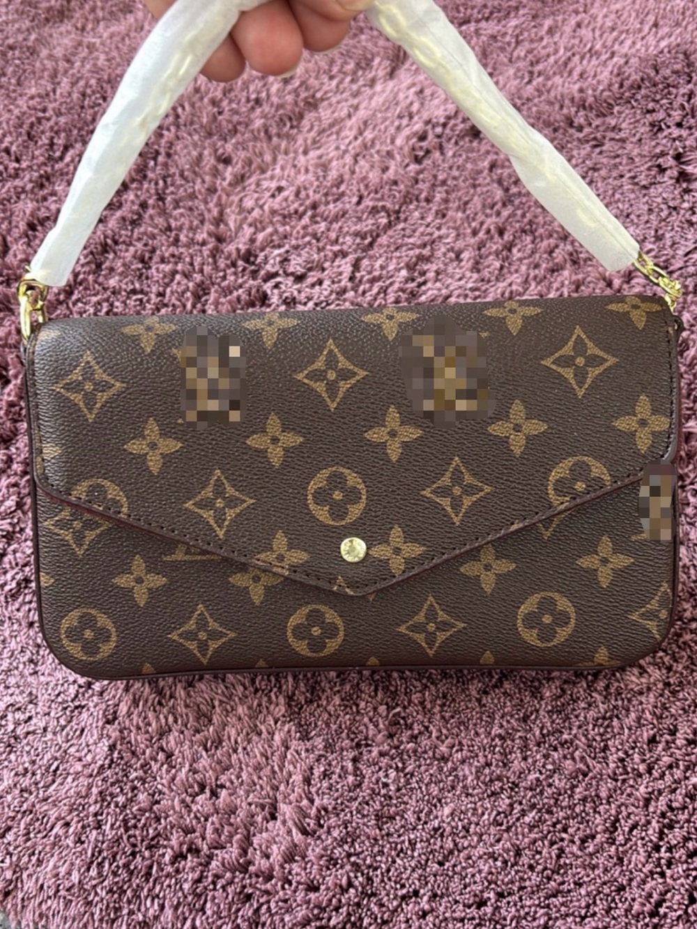 Monogram Envelope Crossbody Bag in Brown